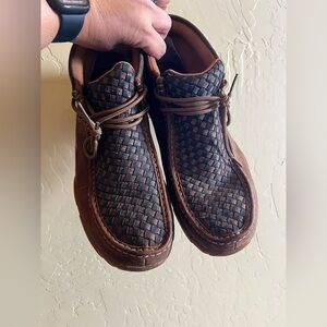 Twisted X Brown and Black Woven Men's Loafers